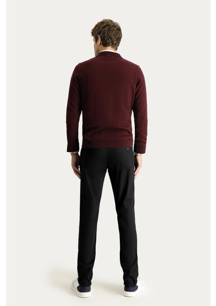 Regular Fit Likralı Kanvas / Chino Pantolon