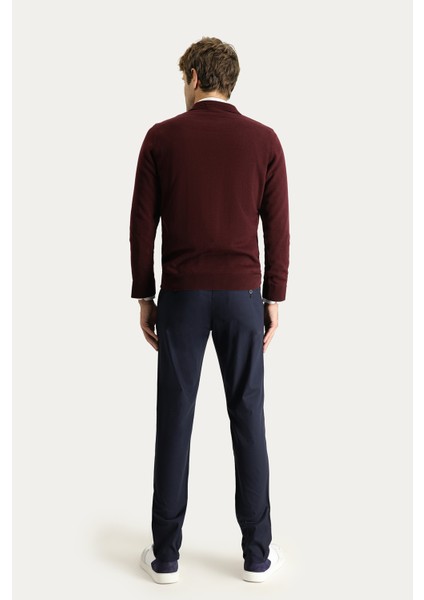Slim Fit Dar Kesim Likralı Kanvas / Chino Pantolon