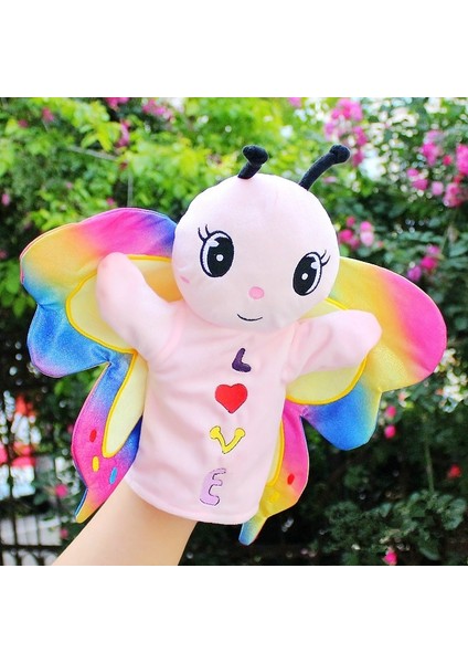 Kelebek Çocuk Yatıştırıcı El Kuklası Peluş Oyuncak 25CM (Yurt Dışından)