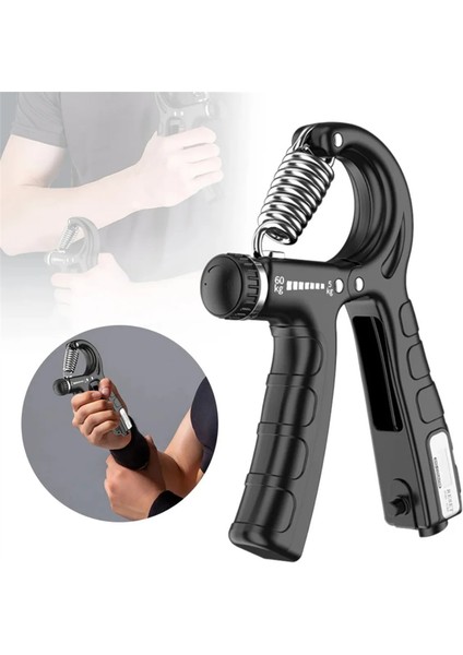 Konforlu 5-60 kg Ayarlanabilir Sayaçlı El ve Bilek Güçlendirici Fitness Egzersiz Yay fiyatları