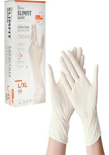 Slimfit Muayene Eldiven Krem L