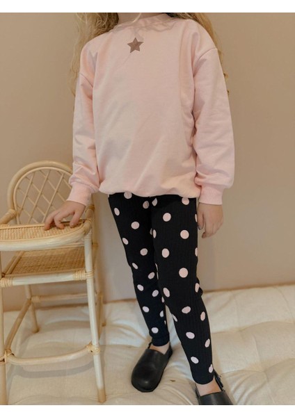 Yıldız Baskı Fitilli Taytlı Kız Çocuk Takım fiyatları