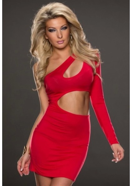 B100877 Özel Kesim Mini Elbise