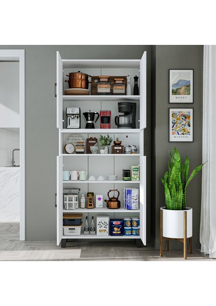 Como 6 Gözlü 4 Kapaklı Çok Amaçlı Dolap Ayakkabılık Kiler Dolabı 90 cm modelleri