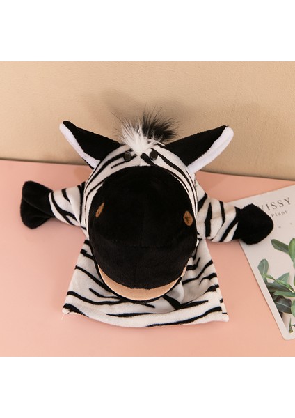 Zebra Role-Play Çocuk Konfor El Kuklası Peluş Oyuncak 25CM (Yurt Dışından)