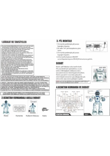 Nessiworld GAW--1088 Kumandalı Interaktif Şarjlı Eğitici Eğlendirici Akıllı Büyük Robot
