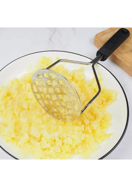 Pratik 24 cm Lüks Paslanmaz Metal Patates Ezici Patates Ezici Püre Yapıcı fiyatları