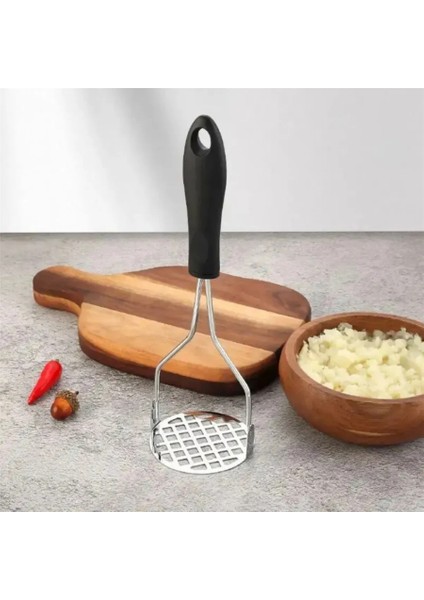 Pratik 24 cm Lüks Paslanmaz Metal Patates Ezici Patates Ezici Püre Yapıcı fırsatları