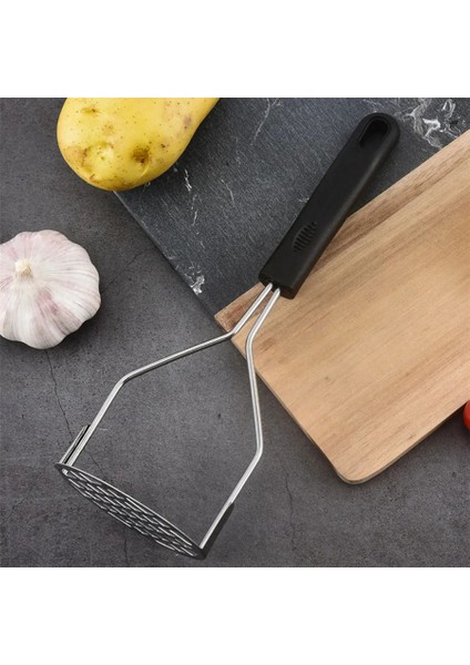Pratik 24 cm Lüks Paslanmaz Metal Patates Ezici Patates Ezici Püre Yapıcı indirimleri