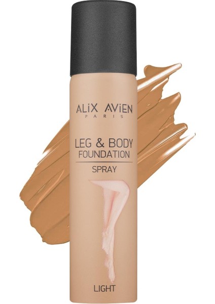 Bacak Fondöteni Light Vücut Makyajı Bronzlaştırıcı Etki Sprey - Leg & Body Foundation Spray 75 ml