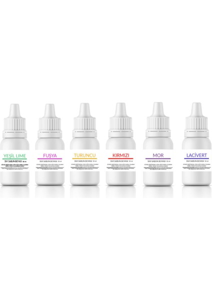 Sabun Bazı Boyası Seti (6 Renk x 50 Ml)