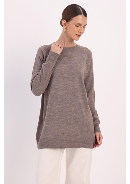 Vizon-Basic Reglan Bisiklet Yaka Kazak