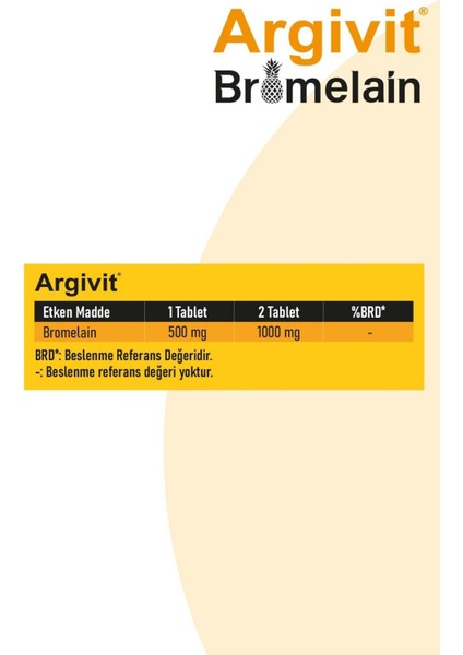 Bromelain 500 Mg 60 Tablet