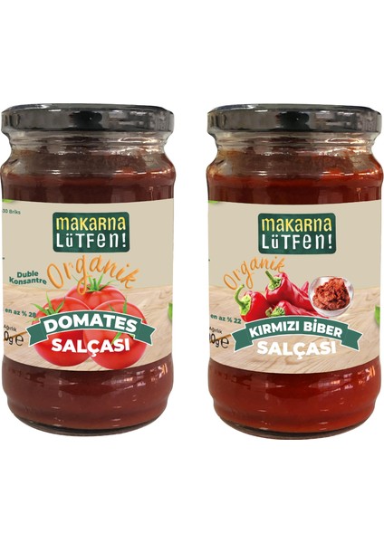 Organik Domates ve Biber Salçası Seti (610 gr)