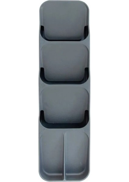 Antrasit 5 Bölmeli Çekmece Kaşıklık Mutfak Düzenleyici, Dayanıklı Çatal Kaşık Bıçak Organizatörü indirimleri