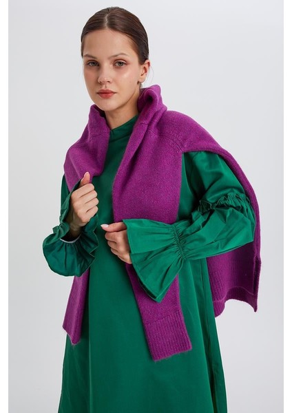 Yeşil-Kolu Lastikli Fırfır Detaylı Tunik indirimleri