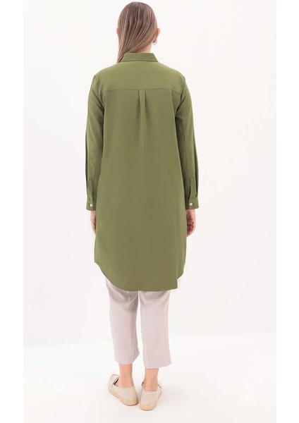 Haki-Gizli Patlı Gömlek Tunik fırsatları