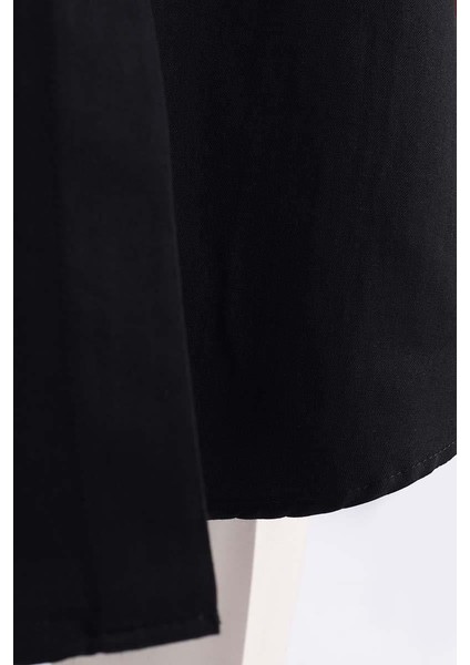 Siyah-Gizli Patlı Gömlek Tunik indirimleri