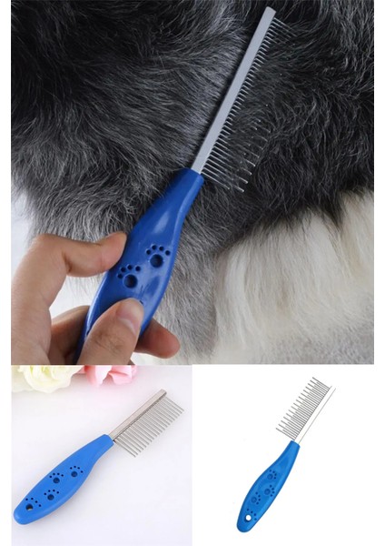 Kedi Köpek Tüy Açıcı Tarak Bit Tarağı Mavi Kedi Köpek Bit Tarağı