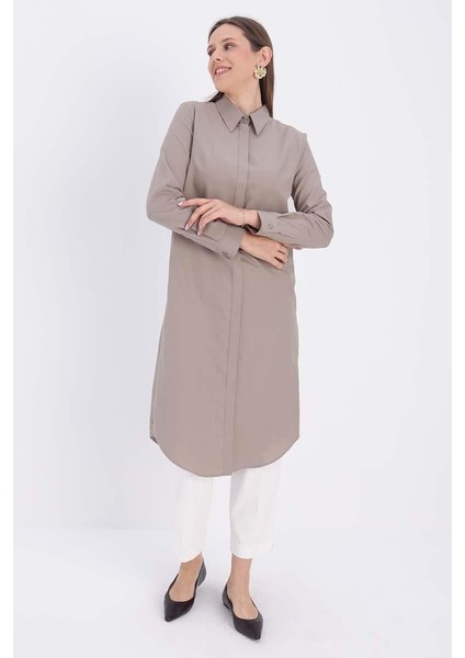 Vizon-Gizli Patlı Uzun Gömlek