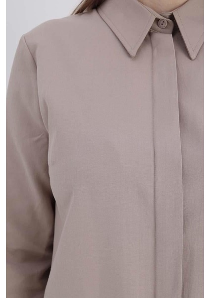 Vizon-Gizli Patlı Uzun Gömlek indirimleri