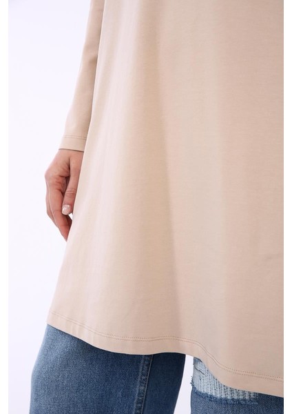 Bej-Büyük Beden Süprem Sweat Tunik fırsatları