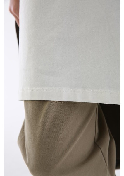 Ekru-Büyük Beden Süprem Sweat Tunik fırsatları