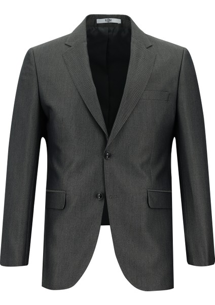 Slim Fit Dar Kesim Klasik Desenli Takım Elbise