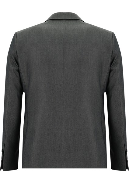 Slim Fit Dar Kesim Klasik Desenli Takım Elbise
