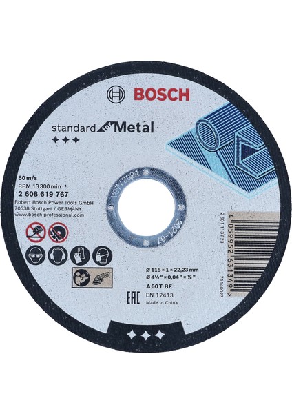 Sdmetal Kesme Taşı 115*1,0 mm Düz -Bosch Line