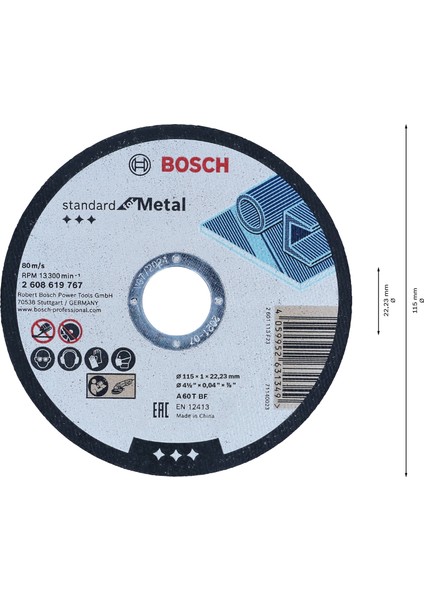 Sdmetal Kesme Taşı 115*1,0 mm Düz -Bosch Line fiyatları