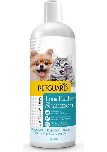 Uzun Tüy İçin Kedi Köpek Sıvı Şampuan 400 ml