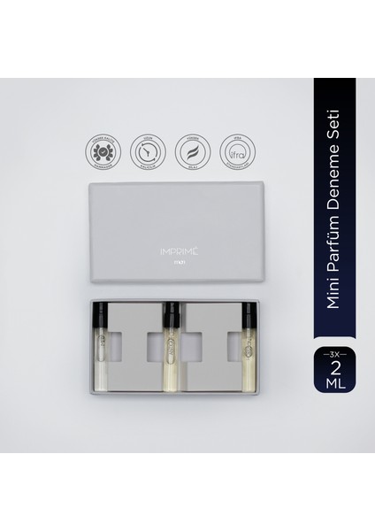 Mini Parfüm Deneme Seti 3 x 2 ml Erkek Seti ( Mer I Antique I Horizon )