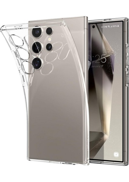 Samsung Galaxy S25 Ultra Silikon Kılıf Yumuşak Şeffaf Pürüzsüz Saydam Kapak