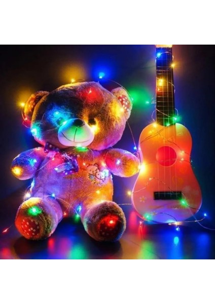 Pilli Yılbaşı Çam Ağacı Ev Süsleme Ledi 3m 28 Adet Ledli Işıklandırma Rgb LED Işık