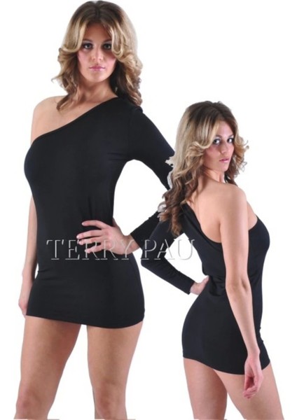 B120614 Asimetrik Kesim Elbise