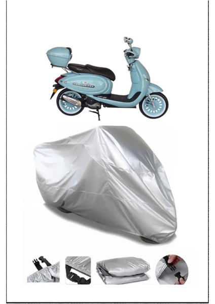 Arora Ar 50 Cappuccino Uyumlu Gri Motosiklet Brandası Arka Çanta Uyumsuz