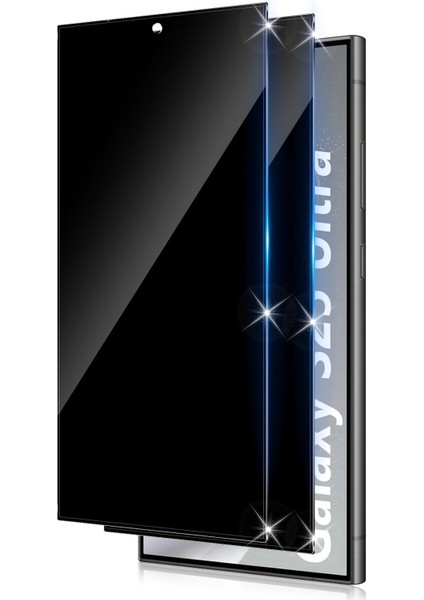 Samsung Galaxy S25 Ultra Hayalet Ekran Koruyucu Cam Tam Kapatan Gizli Tamperli Cam 5d Parlak Privacy Glass / Rika Priemium Cam