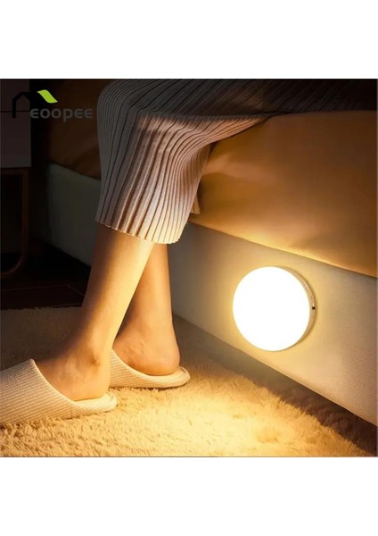 Hareket Sensörlü USB Şarjlı Beyaz LED Işık Lamba (Sensörlü)