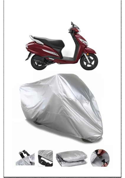 Honda Activa 125 Gri Motosiklet Brandası Arka Çanta Uyumsuz