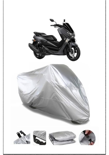 Yamaha Nmax 125 Gri Motosiklet Brandası Arka Çanta Uyumsuz