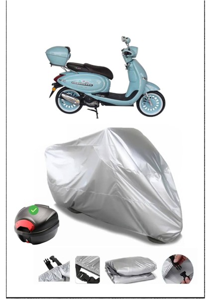 Arora Ar 50 Cappuccino Gri Motosiklet Brandası Arka Çanta Uyumlu