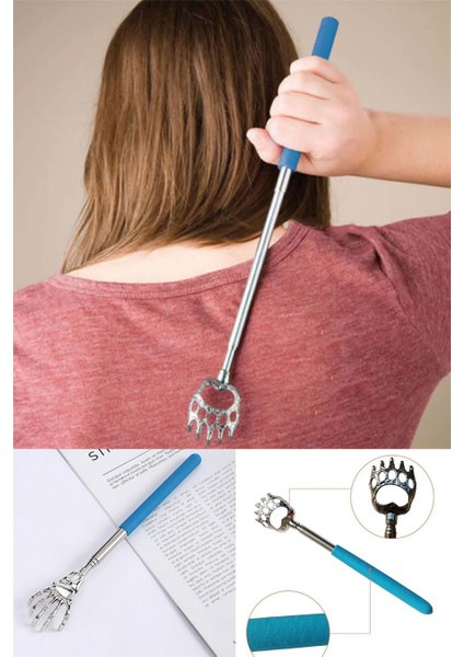 Teleskopik Sırt Kaşıma Aparatı Açılır Kapanır Sırt Kaşıyıcı Metal Aparat 1 Adet