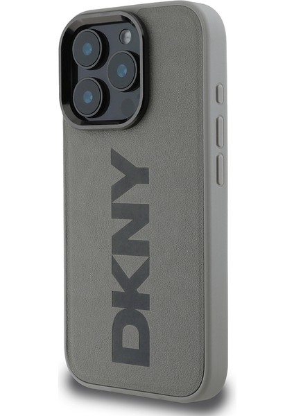 iPhone 16 Pro Max Kılıf Dkny Orjinal Lisanslı Magsafe Şarj Özellikli Pu Deri Plain Kapak Gri fiyatları
