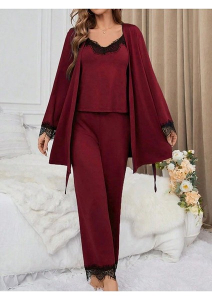 3'lü Lia Bordo Bambuu Pijama Takımı fiyatları