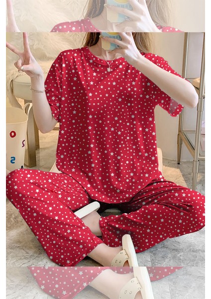 Kısa Kollu Pijama Takımı Shinelikethestar Supersoft Basic Süprem