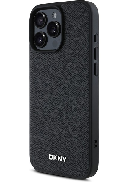 iPhone 16 Pro Max Kılıf Dkny Orjinal Lisanslı Magsafe Özellikli Metal Logolu Pu Deri Grained Siyah fiyatları