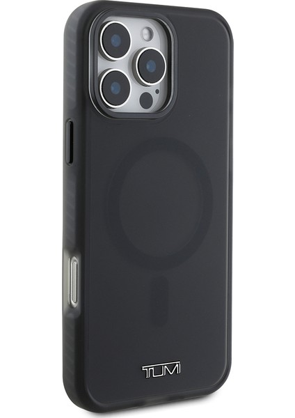 iPhone 16 Pro Kılıf Tumı Lisanslı Magsafe Şarj Özellikli Airbagli Buzlu Transparan Kapak Siyah modelleri