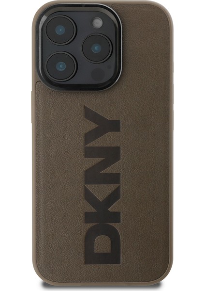 iPhone 16 Pro Max Kılıf Dkny Orjinal Lisanslı Magsafe Şarj Özellikli Pu Deri Plain Kapak Kahverengi fiyatları
