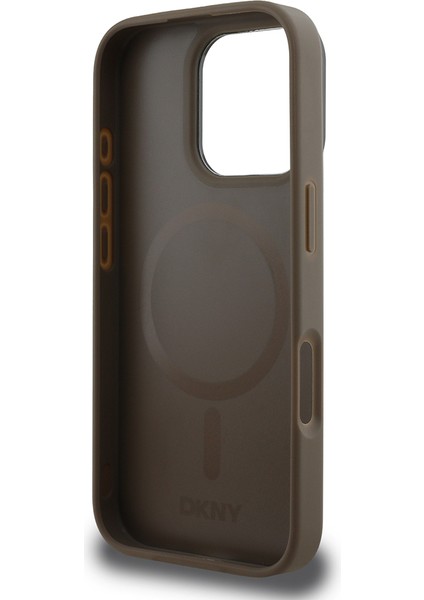 iPhone 16 Pro Max Kılıf Dkny Orjinal Lisanslı Magsafe Şarj Özellikli Pu Deri Plain Kapak Kahverengi fırsatları
